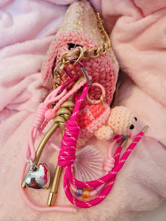Grigri de sac tortue rose