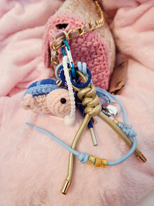 Grigri de sac tortue bleu