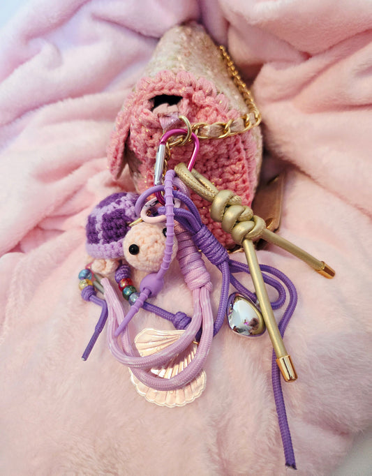 Grigri de sac tortue violet