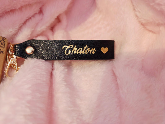 Porte clé chaton noir