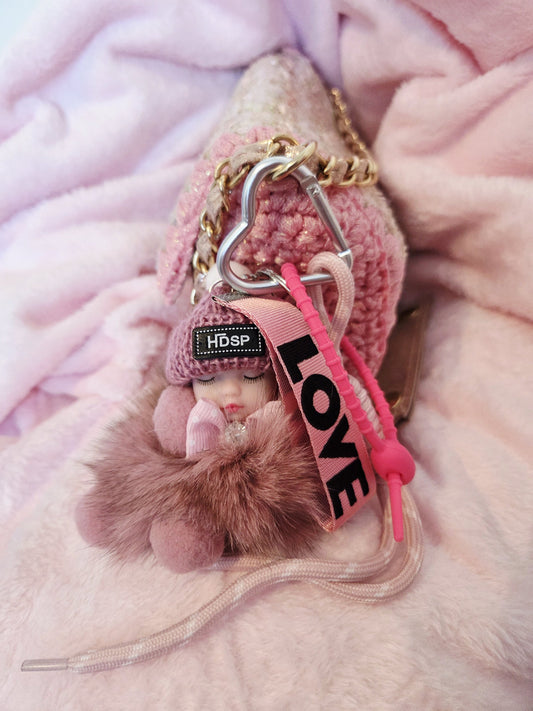 Grigri de sac bébé rose