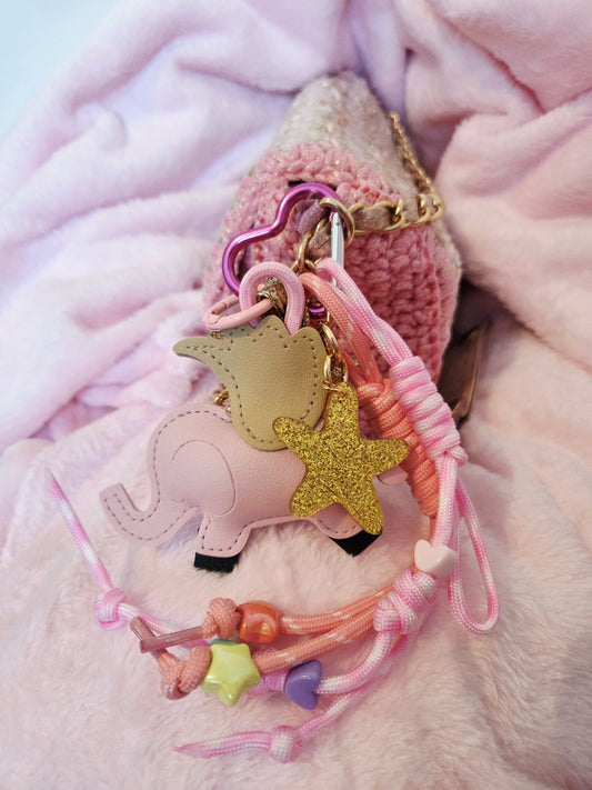 Grigri de sac elephant rose